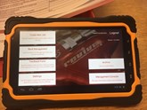 Revive! management information tablet close up