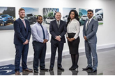 Paul Williams (centre), SsangYong Motor UK chief executive, are the four new SsangYong customer champions - left to right, David Payne, Dayrl Small, Natalie Leslie and Mani Sanghera