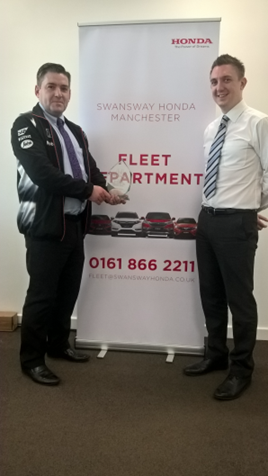 Swansway Honda corporate sales managers Lee Yates and David McGovern 2017