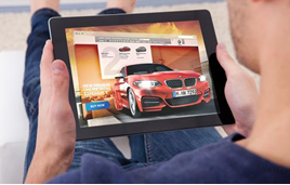 BMW Retail Online on a tablet