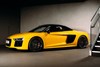 Audi R8 Spyder 2016 studio roof up front three quarters