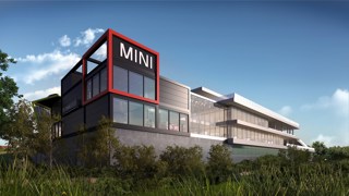 Cotswold Motor Group visual for planned Mini centre in Cheltenham (2015)
