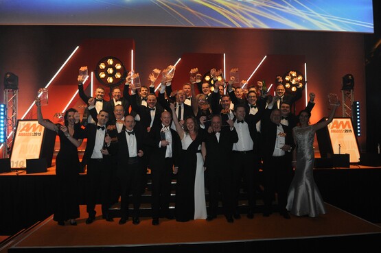 AM Awards 2019 winners on stage at the Birmingham ICC