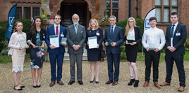IMI Patron, His Royal Highness Prince Michael of Kent with IMI apprenticeships outstanding achievers 2016