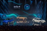 Paul Philpott, president and chief executive officer of Kia UK on stage at the Liverpool ACC during the 2022 Kia UK National Dealer Conference