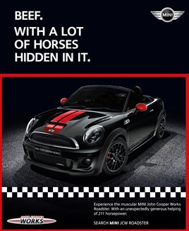 Mini jumps on horse meat scandal to promote Roadster | Car Manufacturer ...