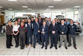 The team at CCR Motor Company's Bristol Mitsubishi dealership celebrate winning the network's 2019 Dealer of the Year award