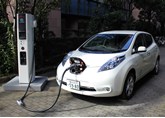 Nissan Leaf with quick charge point