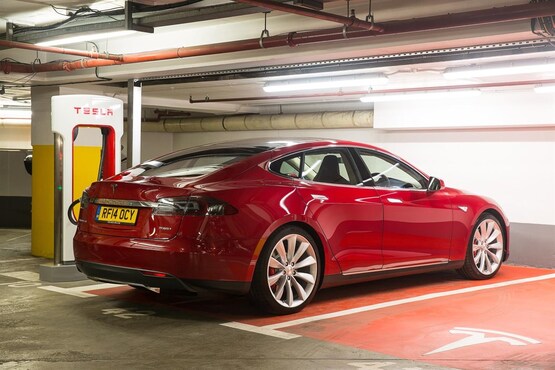 Tesla Model S on charge
