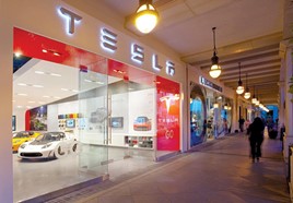 The Tesla store in Westfield Shopping Centre, London