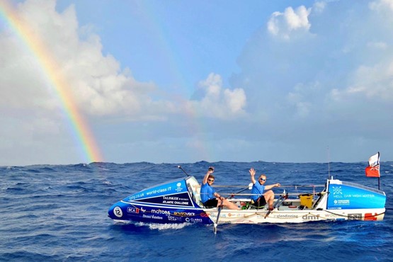 JCT600's James Tordoff and trans-Atlantic rowing partner Chris Nicholl during their 3,000-mile trans-Atlantic rowing challenge