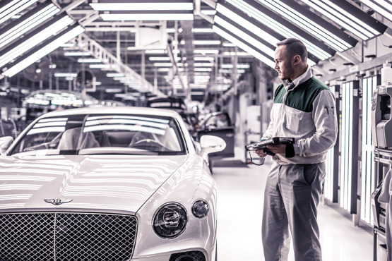 Bentley's Crewe vehicle production line