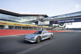 Within range: the Mercedes-Benz’s Vision EQXX reached Silverstone on  746-mile trip from Germany