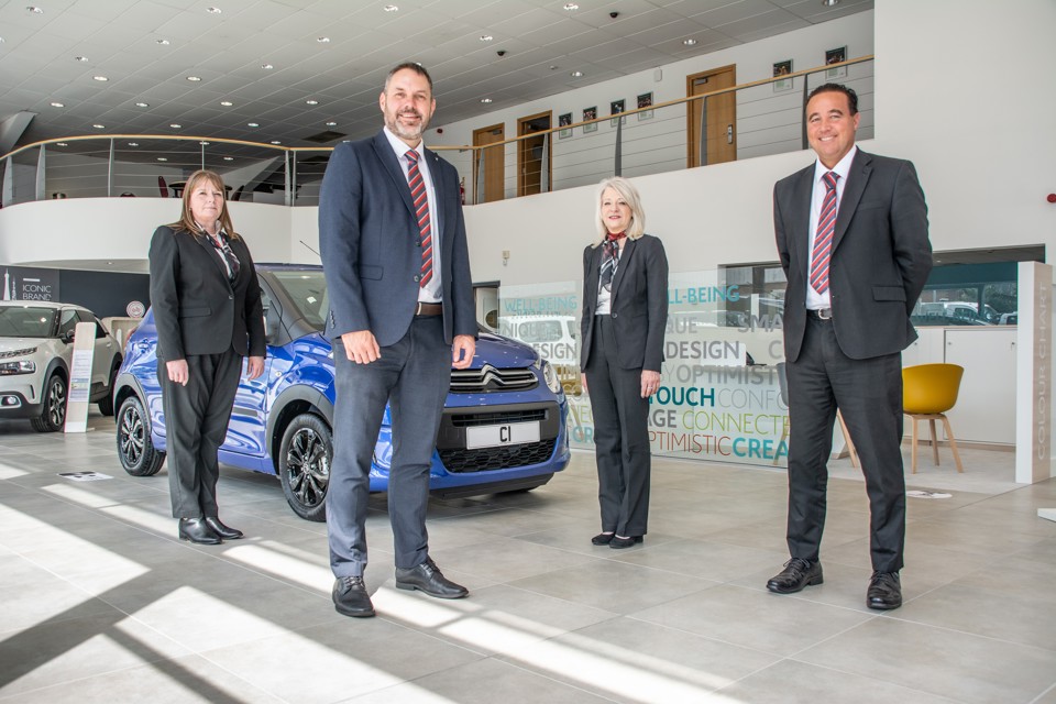 Bristol Street Motors Worcester Citroen/Ford team (left to right): Rachel Craig, Johnny Best, Sharon Hardy and Nicolai Morville