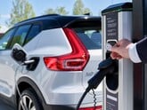 Volvo XC40 Recharge at an EV charge point