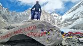 Bristol Street Motors sales executive Joe Sharland at Everest base camp
