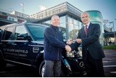 Mike Tyson, managing director of Guy Salmon Land Rover Sheffield (left), with Chris Tobin, head of estates services at Rotherham NHS Foundation Trust