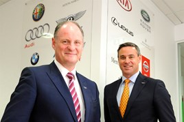Lookers chief executive Andy Bruce, left, and chief operating officer Nigel McMinn