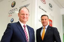 Lookers chief executive Andy Bruce, left, and chief operating officer Nigel McMinn