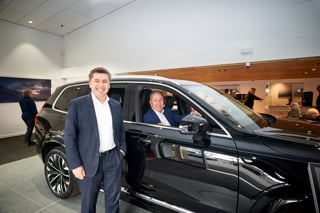 Nick Jones, Volvo franchise director at Vertu and Alan Woodland general manager Vertu Volvo Yeovil