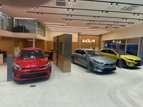 Drayton Motors' newly upgraded Kia dealership in Grantham