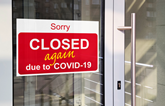 'Closed again due to COVID-19' doorsign