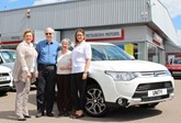 Unity Mitsubishi presents couple with Mitsubishi Outlander win 