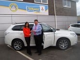 Nathaniel Cars loans Bridgend Business Forum an Outlander PHEV