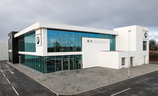 Arnold Clark's new BMW dealership at Hillington, Glasgow