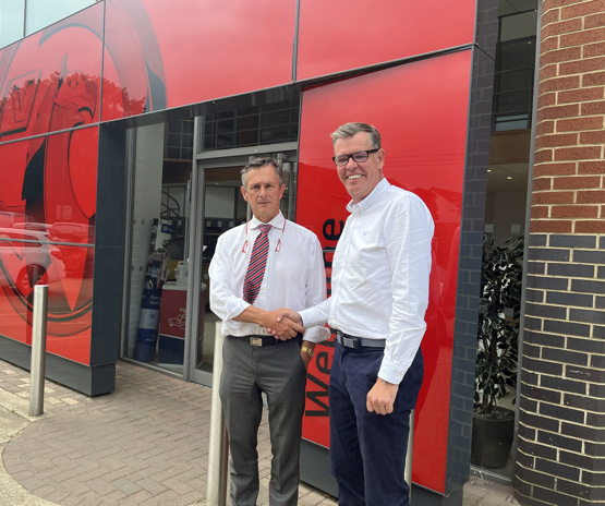 Picador chief executive Graham Jacobs (left) with Snows Motor Group chief operations officer Neil McCue