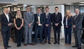 The team at Islington Motor Group receive Citroen's Golden Chevron award from Citroen UK sales director, Eurig Druce, and national performance manager, Sarah Speed