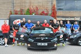 Title holders: Saracens players an their Alan Day Volkswagen Polo