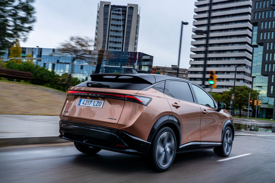 Rear view of the new Nissan Ariya EV SUV