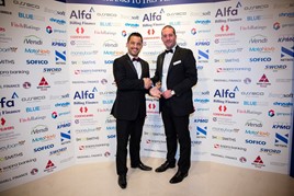 Alphera’s Gerry Kouris and Spencer Halil celebrating the Motor Finance award win