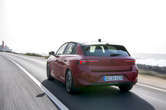 Rear view of the new Vauxhall Astra