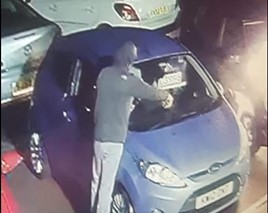 CCTV footage of the alleged arson attack on the Village Car Centre, Morpeth Road, Ashingdon