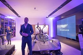 Rio Ferdinand at Stratstone's Mayfair Aston Martin showroom