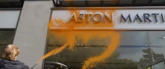 Just Stop Oil attack on Pendragon's Aston Martin Park Lane car dealership