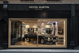 The new Aston Martin Works Heritage dealership at No.8 Dover Street, London