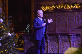 Mark Mitchell at this week's Sing Your Heart Out charity event at Chester Cathedral