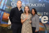 Barbara Cox Woman of the Year award winner Sara Sloman (centre) with Martin Forbes, president of Cox Automotive International, and chief people officer Sarnjit Kaur 