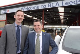 BCA operations director Stuart Pearson with Leeds centre manager Matt Gill