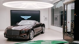 Bentley Continental GT Convertible at HR Owen's Jack Barclay Bentley showroom on Mayfair