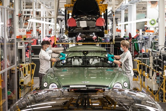 Bentley Continental GT production line in Crewe