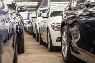 Cars parked in car park