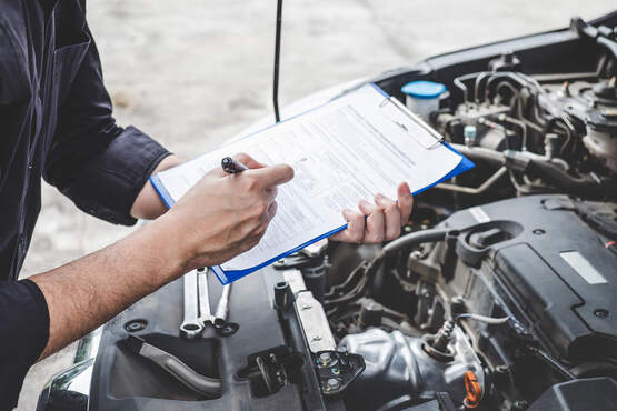 MOT test being carried out