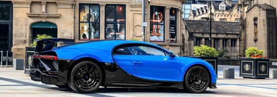 Bugatti’s Chiron Pur Sport made an appearance in central Manchester