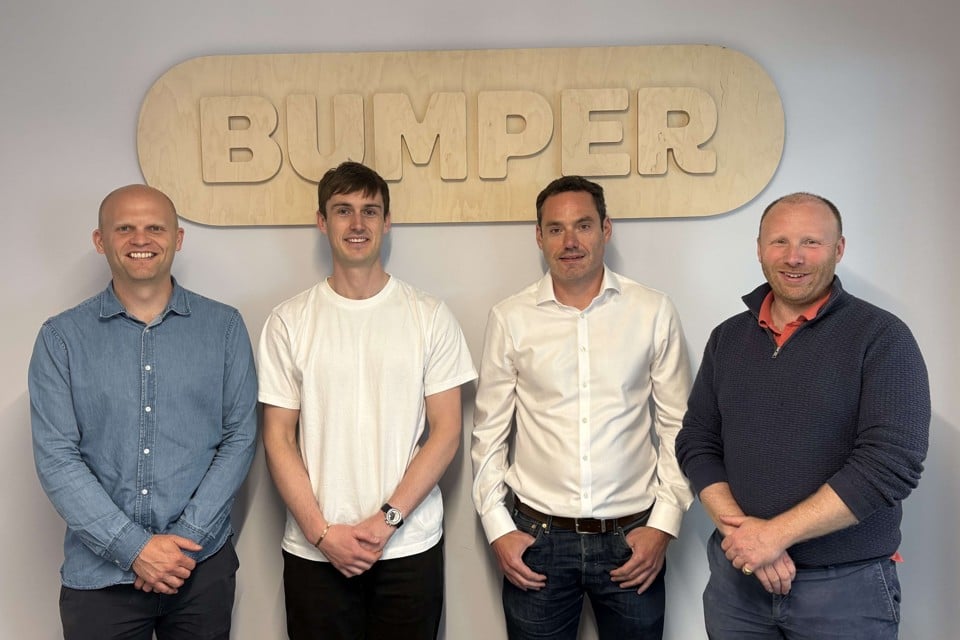 Jack Allman (Bumper CCO), Sam Meekins (Cocoon co-founder), David Bray (Cocoon co-founder), James Jackson (Bumper CEO).