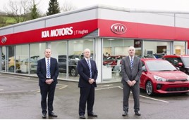JT Hughes Group sales director, Paul Tench; John Hughes, managing director; and Ian Jones, group aftersales director