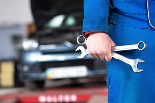 Car garage service MOT stock image